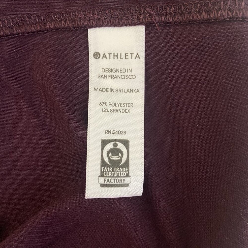 Athleta Limitless Short Sleeve Tee Burgundy Athletic Size Small Athletic Women's - Picture 5 of 8